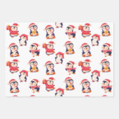 Name des Weihnachtspenguins Geschenkpapier Set (Vorderseite 2)