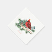 Name des Weihnachtsroten Kardinals Serviette (Ecke)