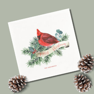 Name des Weihnachtsroten Kardinals Serviette