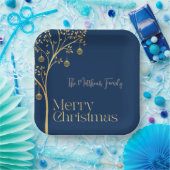 Name des Weihnachtsschreibers für Navy Blue und Go Pappteller (Party)