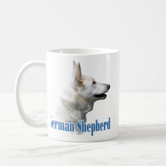 Name des Weißdeutschen Schäferhirten Kaffeetasse (Links)