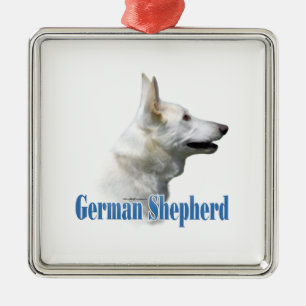 Name des Weißdeutschen Schäferhirten Ornament Aus Metall