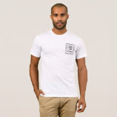Name des weißen benutzerdefinierten Mitarbeiternam T-Shirt (Vorne ganz)