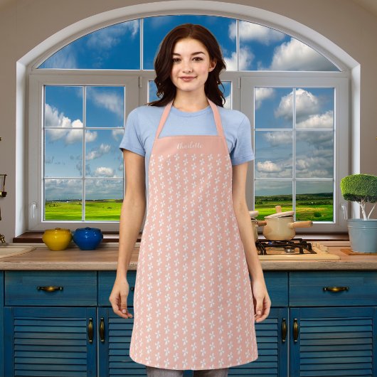 Name des weißen Blumenmusters Schürze