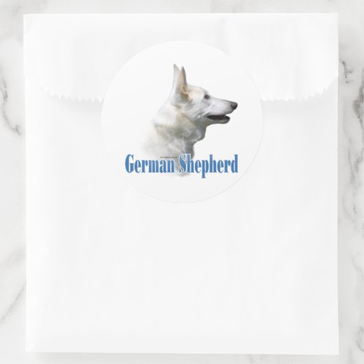 Name des Weißen Hirten - Aufkleber (Tasche)