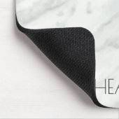 Name des weißen Marmor Custom Elegant Mousepad (Ecke)