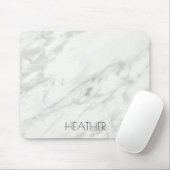 Name des weißen Marmor Custom Elegant Mousepad (Mit Mouse)
