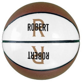 Name des weißen Monogrammes Basketball
