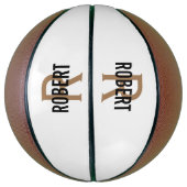 Name des weißen Monogrammes Basketball (Vertikal)