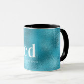 Name des weißen Monogrammes Tasse (VorderseiteRechts)