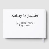 Name des weißen Pärchens Stadt Staat Gästebuch (Rückseite)