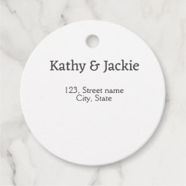 Name des weißen Pärchens Stadt Staat Geschenkanhänger