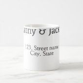 Name des weißen Pärchens Stadt Staat Kaffeetasse (Mittel)