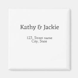 Name des weißen Pärchens Stadt Staat Magnet