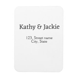 Name des weißen Pärchens Stadt Staat Magnet