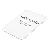 Name des weißen Pärchens Stadt Staat Magnet (Linke Seite)