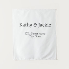 Name des weißen Pärchens Stadt Staat Wandteppich