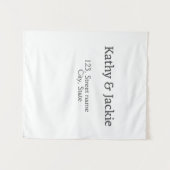 Name des weißen Pärchens Stadt Staat Wandteppich (Vorderseite (Horizontal))