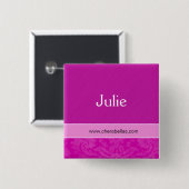 Name des Wellness-Centers Salon Taste Brooch Damas Button (Vorne & Hinten)