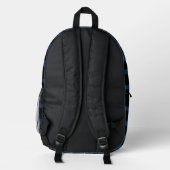 Name des Werbeaktion-Unternehmens Streifen Blue Bl Bedruckter Rucksack (Rückseite)