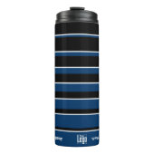 Name des Werbeplakats QR-Code WWW Blue White Thermosbecher (Vorderseite)