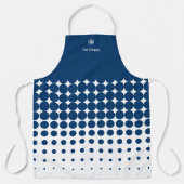 Name des Werbeunternehmens Blue & White Schürze (Vorderseite)