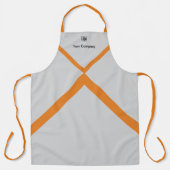 Name des Werbeunternehmens Orange Accents Gray Schürze (Vorderseite)