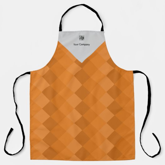 Name des Werbeunternehmens Orange & Gray Schürze (Vorderseite)
