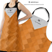 Name des Werbeunternehmens Orange & Gray Schürze