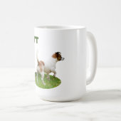 Name des Wyatt mit Fox Terrier, Tasse des Kaffees (VorderseiteRechts)
