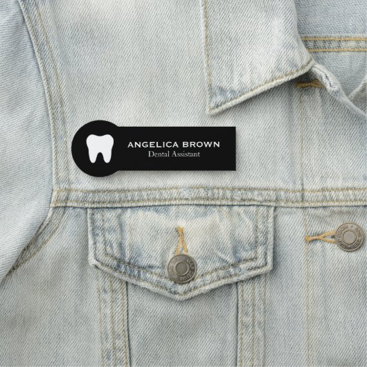 Name des Zahnarztes Namensschild (Beispiel)