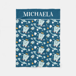 Name des Zahnarztmusters des Zahnarztes niedlich Fleecedecke