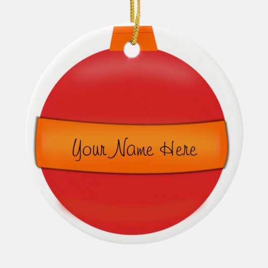 Name des Zierbaums Keramikornament (Vorne)