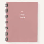 Name des Zitats | Rosa modern, einfach zu erledige Notizblock (Vorderseite)