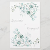 Name dieser Liebe Song Greenery Eucalyptus Game Ca Flyer (Hinten)