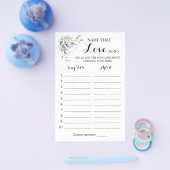 Name dieser Liebe Song Greenery Eucalyptus Game Ca Flyer (Einzeln)