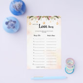 Name dieser Liebe Song Weihnachts-Brautparty-Spiel Flyer (Einzeln)