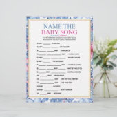 Name dieses Baby-Liedes [Blumenwasser-Farben] Briefbogen (Stehend Vorderseite)