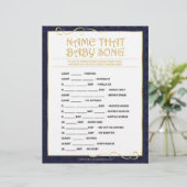 Name dieses Baby-Liedes [Golden Blue] Briefbogen (Stehend Vorderseite)