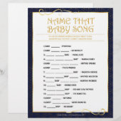 Name dieses Baby-Liedes [Golden Blue] Briefbogen (Vorne/Hinten)