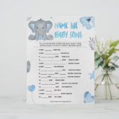 Name dieses Babyliedes [Baby Elephant [blau] Briefbogen (Stehend Vorderseite)