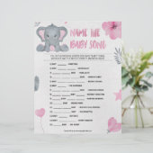 Name dieses Babyliedes [[Baby Elephant [Pink]] Briefbogen (Stehend Vorderseite)