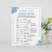 Name dieses Babyliedes [Blaue Flora] Briefbogen (Stehend Vorderseite)
