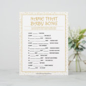 Name dieses Babyliedes [Golden Glitzern] Briefbogen (Stehend Vorderseite)