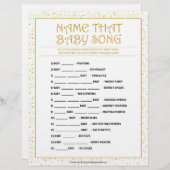 Name dieses Babyliedes [Golden Glitzern] Briefbogen (Vorne/Hinten)