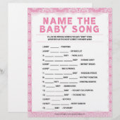 Name dieses Babyliedes [Luxusspitze [Pink]] Briefbogen (Vorne/Hinten)