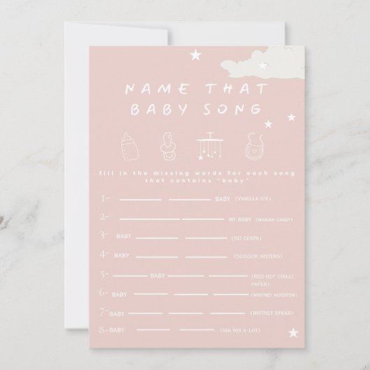 Name dieses Babyliedes Rustikale Minimal Baby Dusc Einladung (Vorderseite)