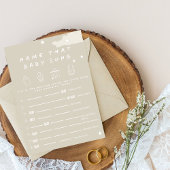 Name dieses Babyliedes Rustikale Minimal Baby Dusc Einladung