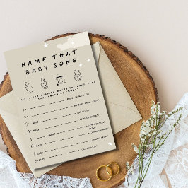 Name dieses Babyliedes Rustikale Minimal Baby Dusc Einladung