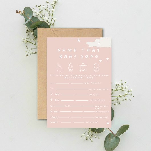 Name dieses Babyliedes Rustikale Minimal Baby Dusc Einladung